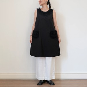 mesh frill design tunic one-piece 14643