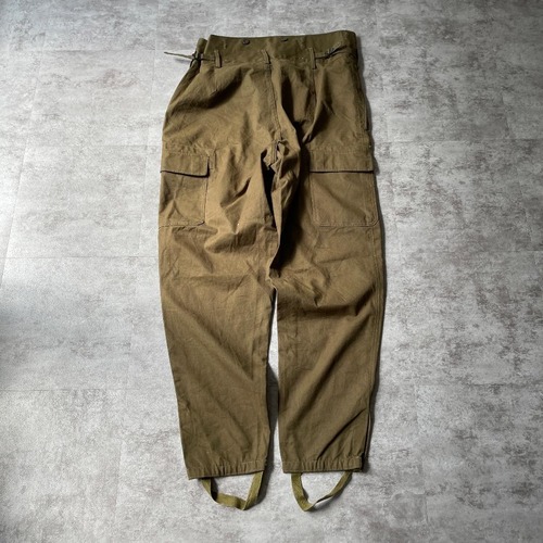 80s- チェコスロバキア軍 ミリタリー コットン モスグリーン パンツ m85 詳細写真3