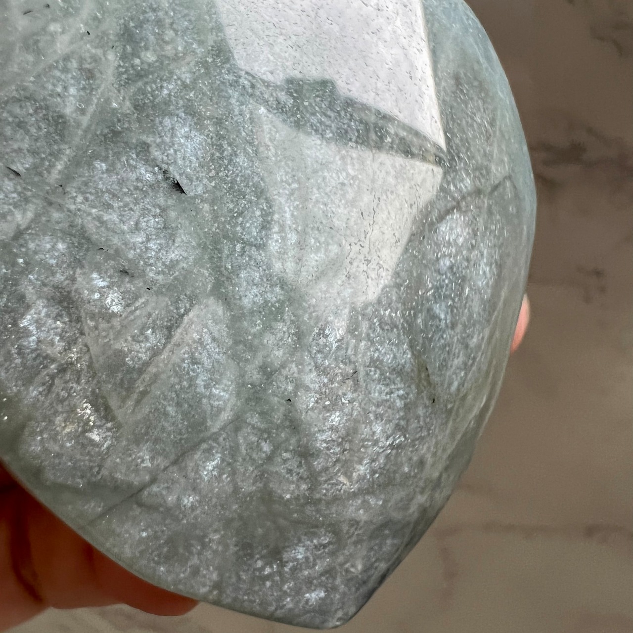 アクアマリン＊ハート1＊天然石インテリア＊置き物