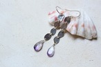 アメジスト×銀のサザレのロングピアス