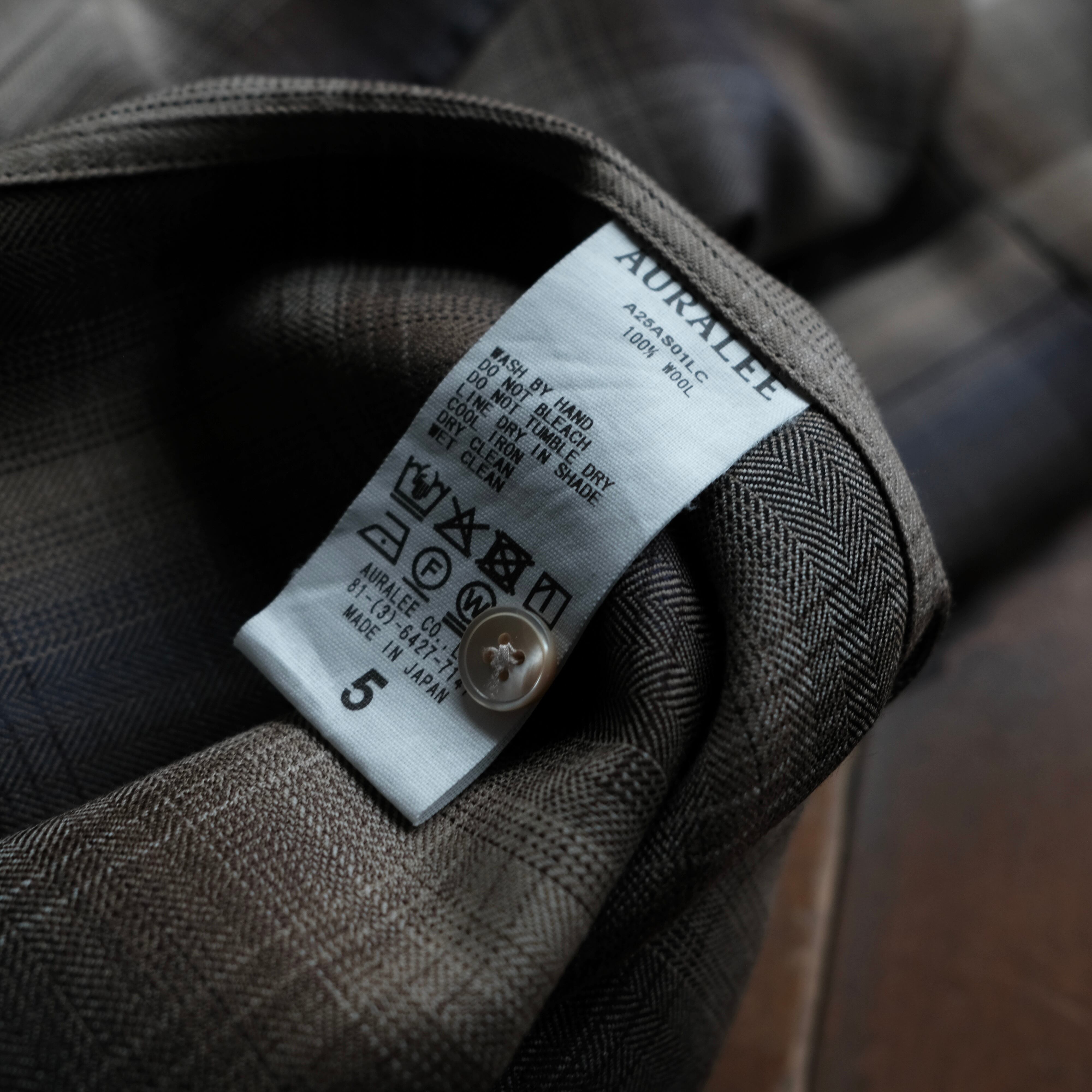 AURALEE 25AW LIGHT WOOL CHECK SHIRT | safarionline