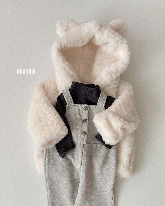 予約⌇onu/ Fleece-lined sweat overalls