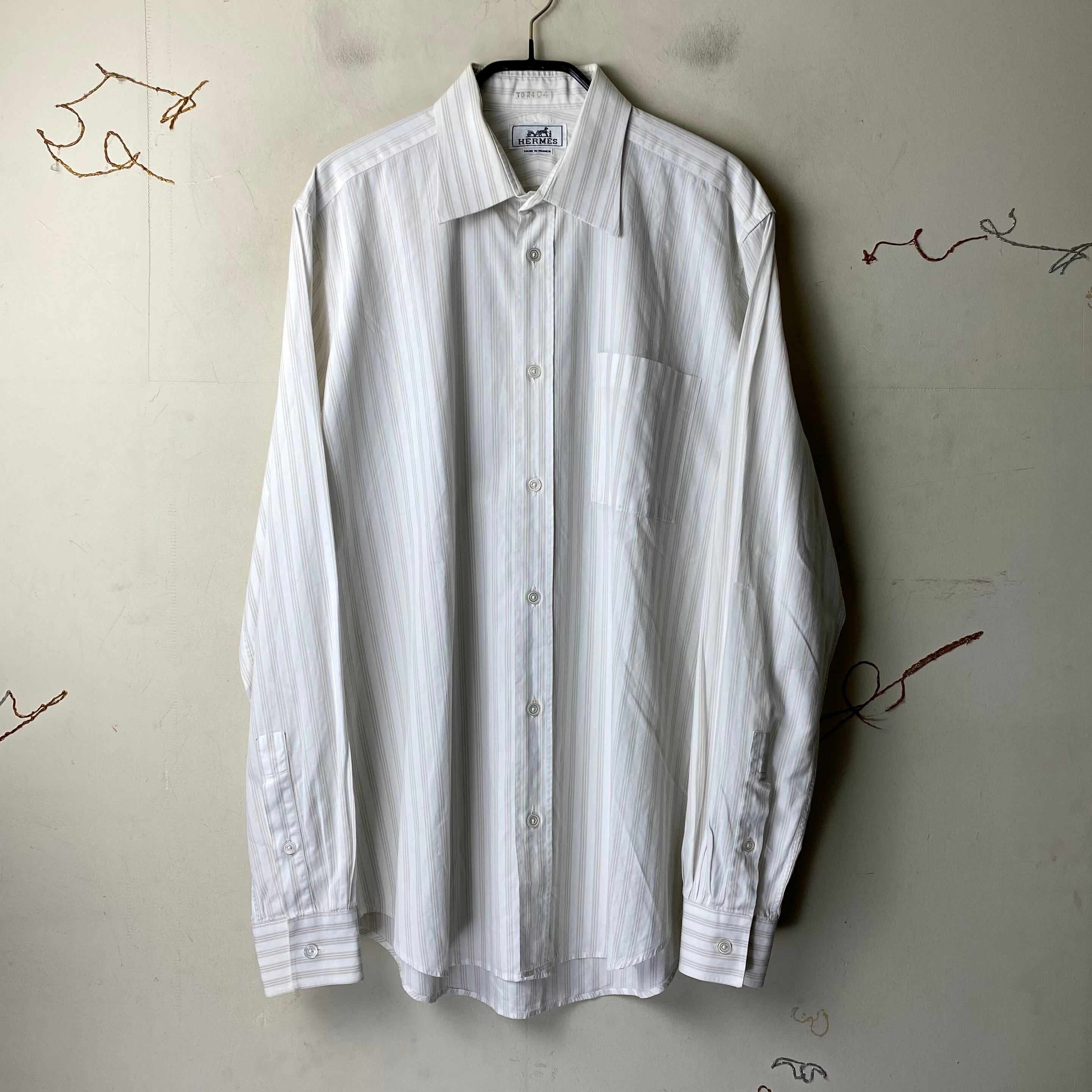 HERMES “H” woven stripe shirt | NOIR ONLINE