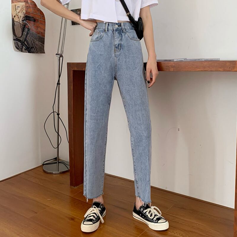 ジーンズ サマー薄手ハイウェストスリムパンツ ルーズ 夏物 YY-ファッション89508108788