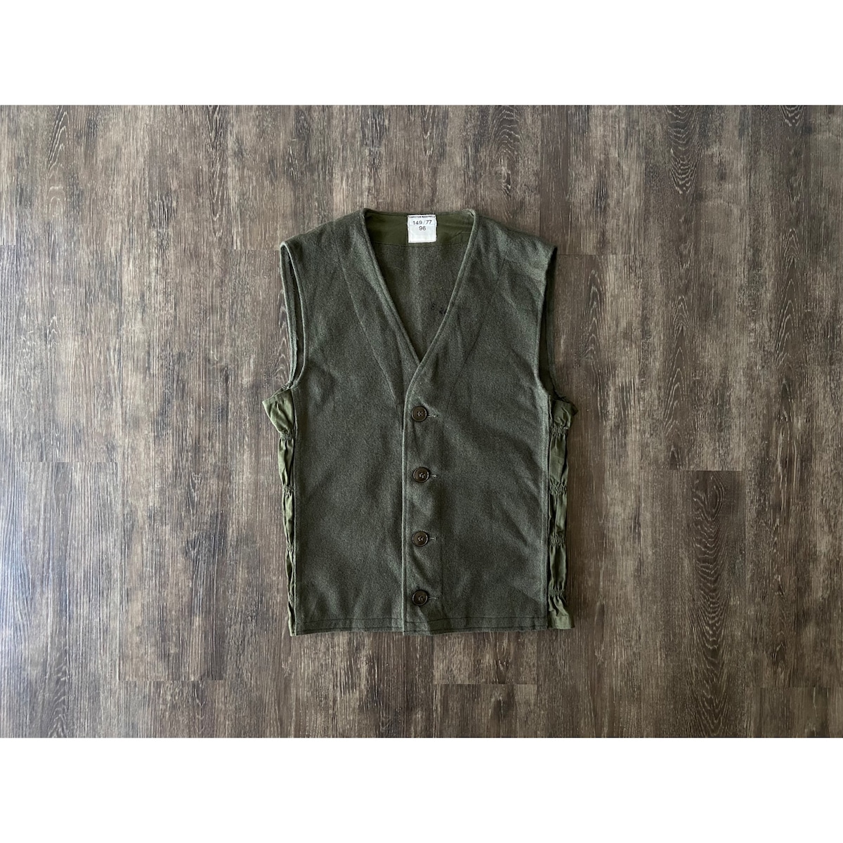 French Army” wool liner vest olive green フランス軍 ウールベスト 