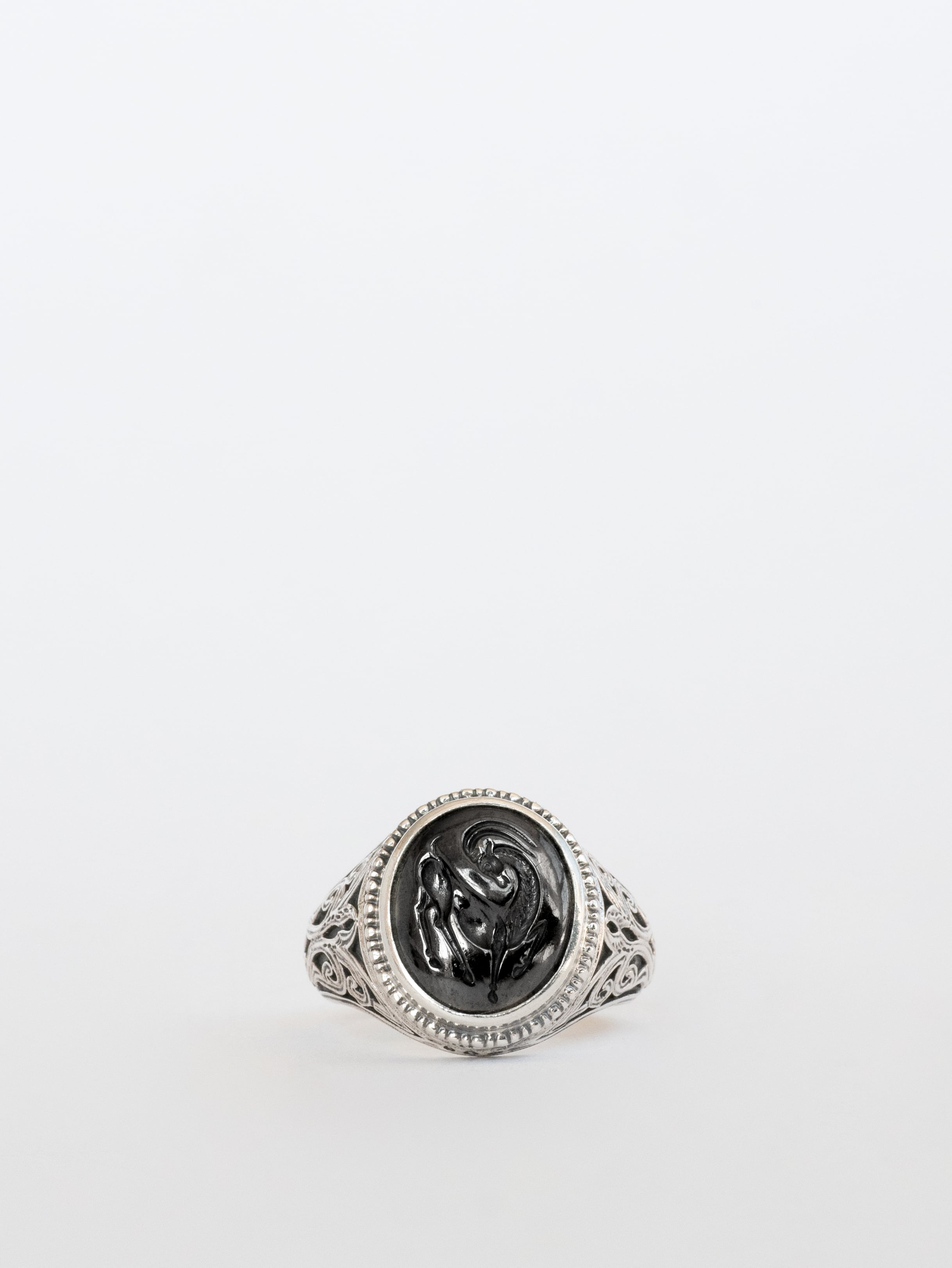 GEROCHRISTOシルバーリング【Antelope Signet Ring】 Gerochristo / Antelope Signet Ring GR053 – Fuligo / Fuligoshed