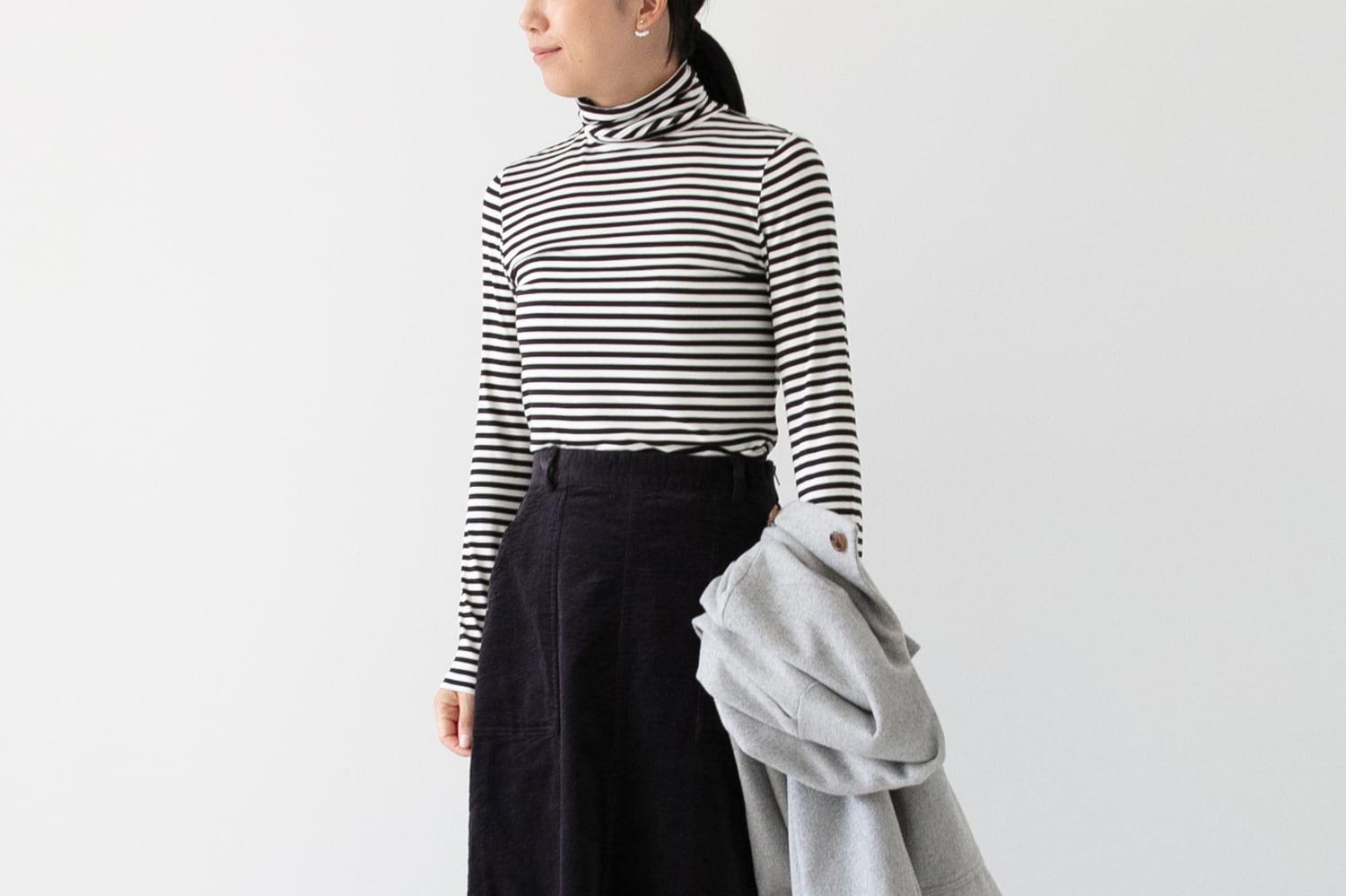 SAKURA WARM STRETCH - TURTLE NECK PULLOVER:サクラウォームストレッチ - タートルネックプルオーバー