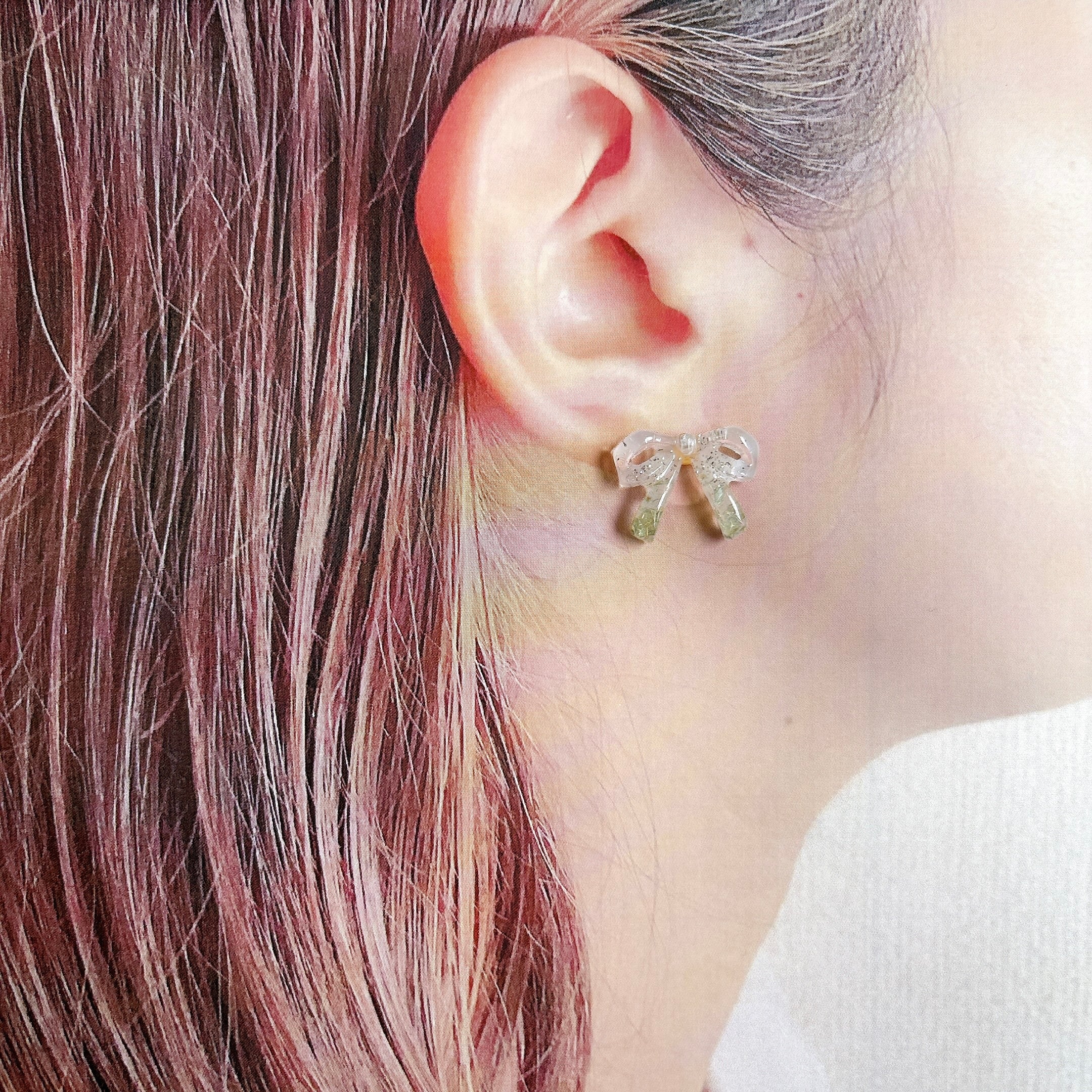 ribbon ( ajisai ) ピアス / イヤリング