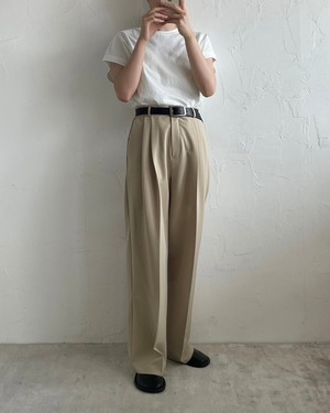 AGAWD  タックツイルパンツ　Beige