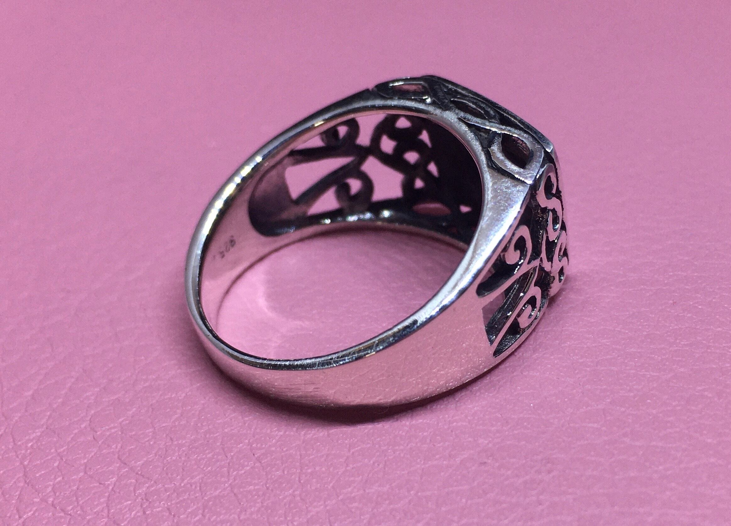 陰陽 印台 シルバー925リング強運 風水 勾玉 シグネット