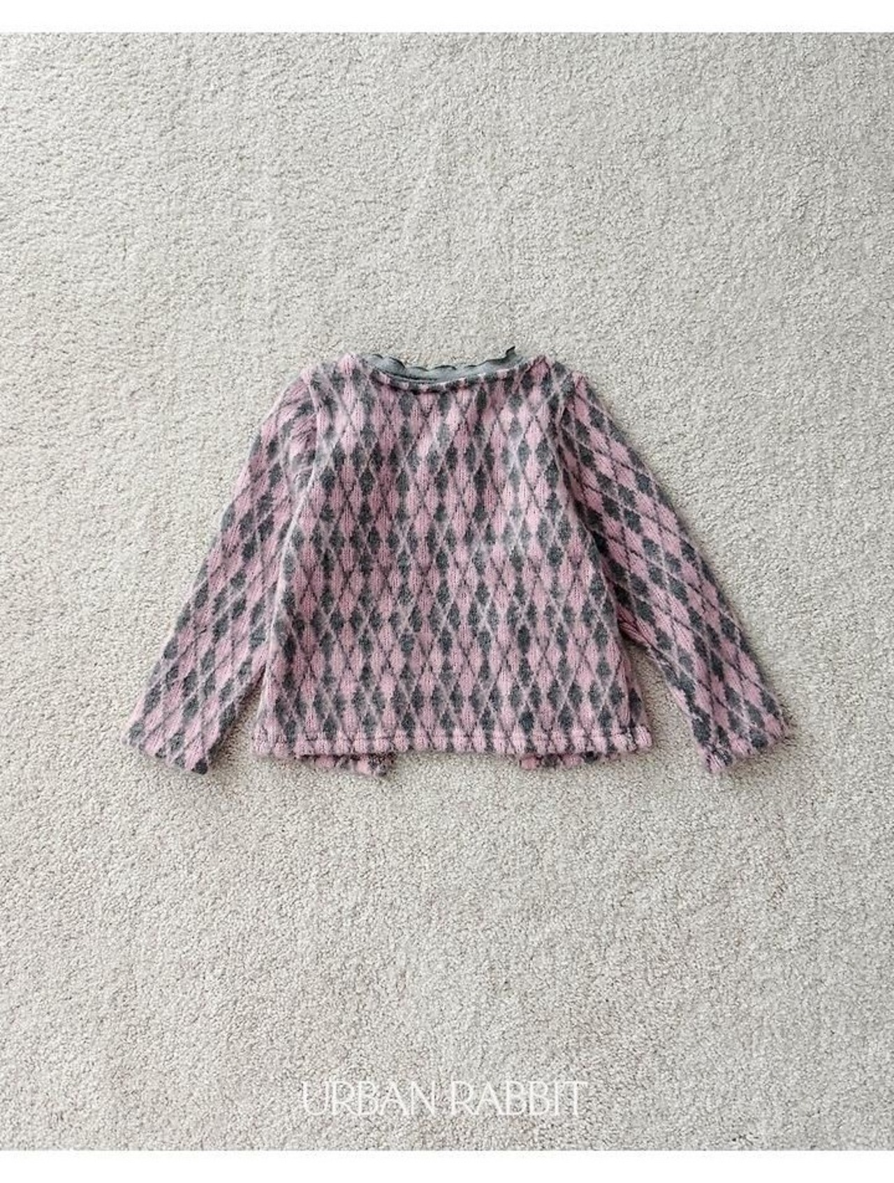 アーバンラビット / URBAN RABBIT / アーガイルカーディガンT / 韓国子供服 / キッズ / 26winter〖取寄〗*XS~XL*