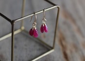 ルビーの小花ピアス(K14GF)