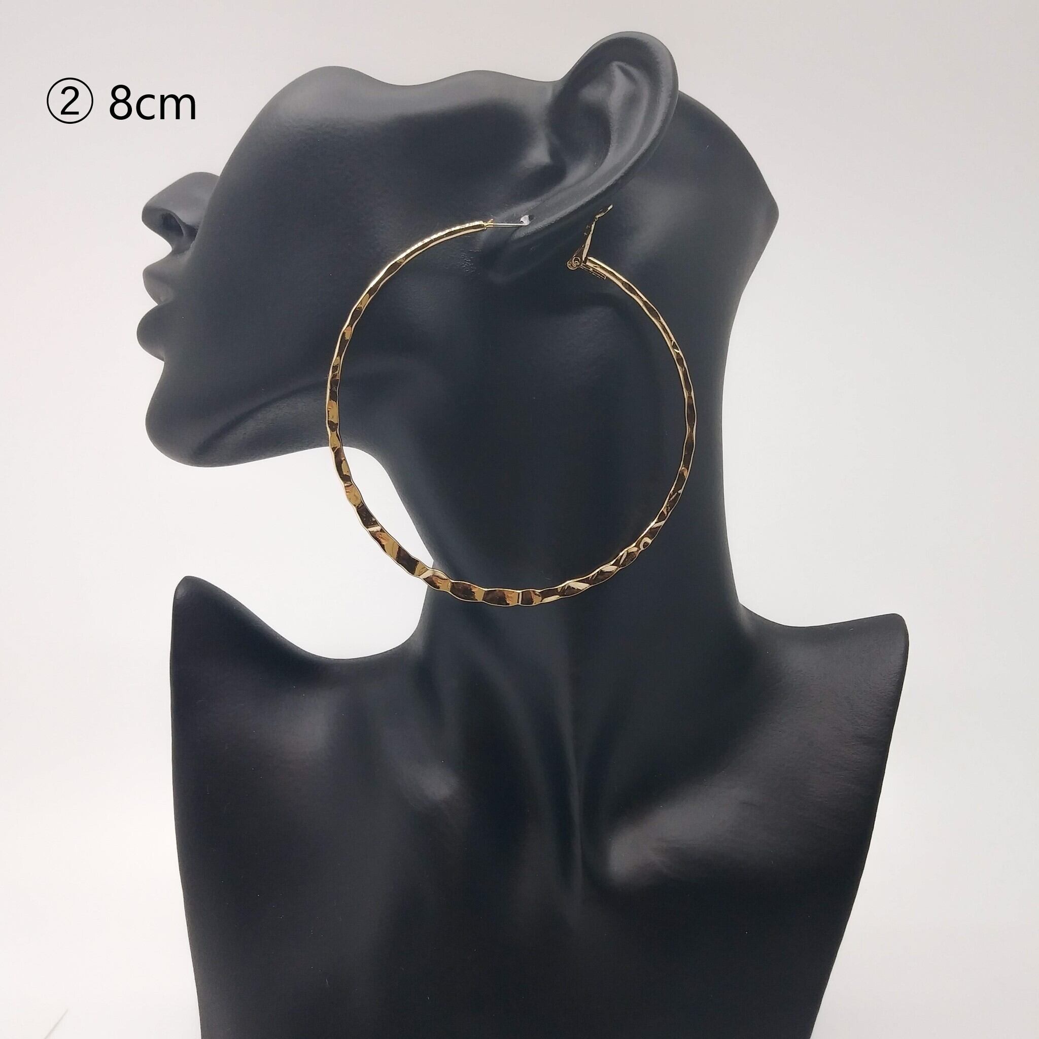 ゴールド 大振りフープピアス 3サイズ ダンス イベント クラブ フェス 大振り アクセサリー 定番