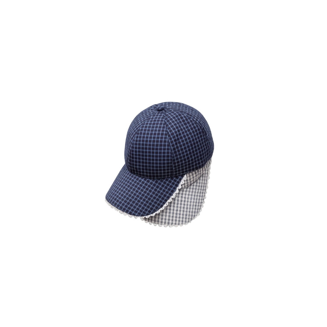 Lace check design cap