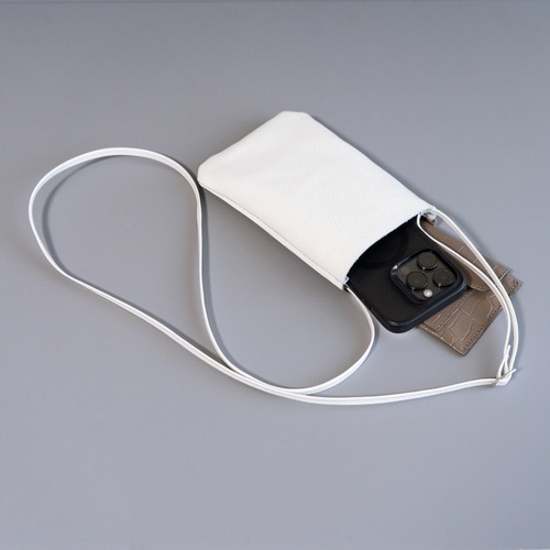 kotty スマホショルダーバッグ シュリンクレザー