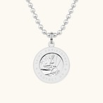 オリジナル ミディアム シルバー / ホワイト セントクリストファー ネックレス：GET BACK NECKLACES ゲット バック ネックレスズ