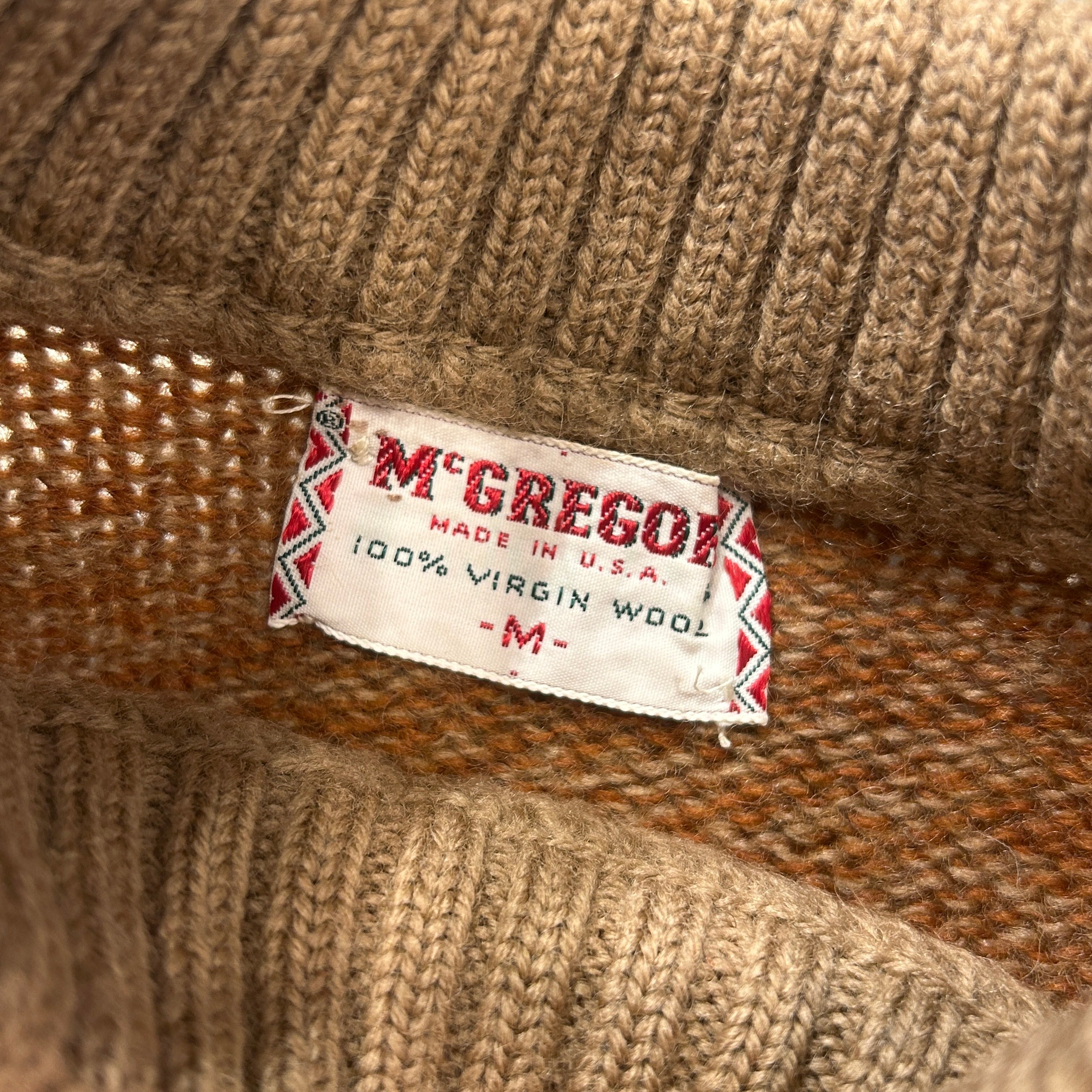 ⊕⊕ 1960s McGREGOR WOOL SWEATER BROWN | safarionline