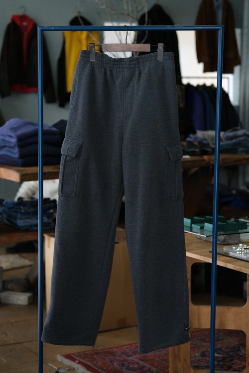 Utah／"RAWBLUE" sweat cargo pants／charcoal