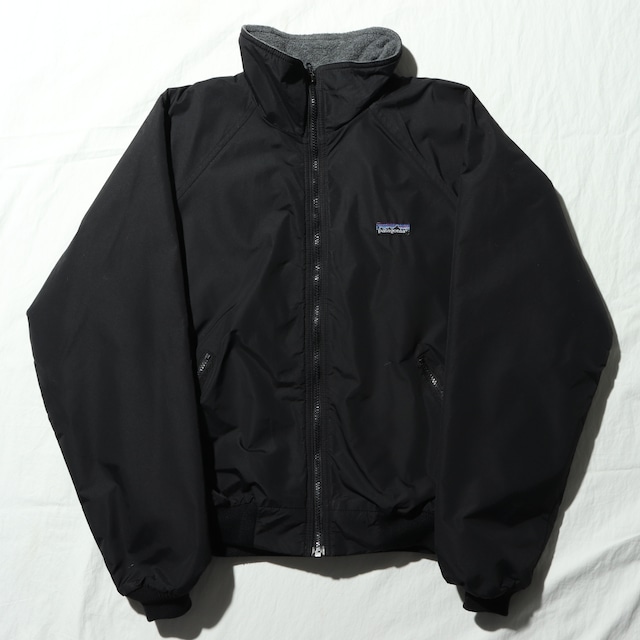 極美品 M ブラック USA 80s 三角タグ Patagonia Shelled Synchilla Jacket フリース シェルドシンチラジャケット 黒
