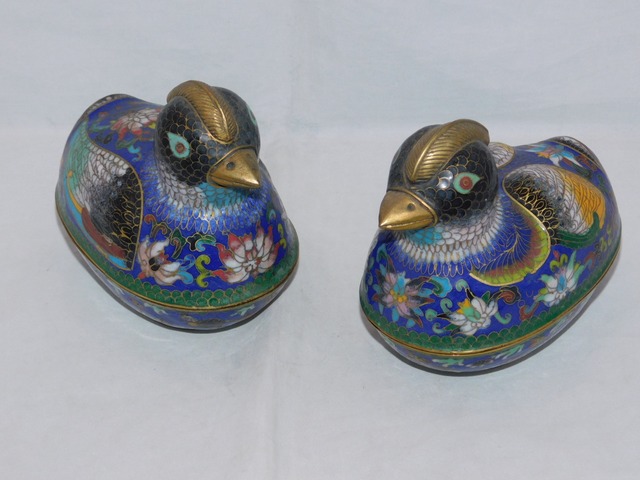 七宝松茶托5客) cloisonné enamel Japanese tea five saucers (No12) 　　　　　　　　19800