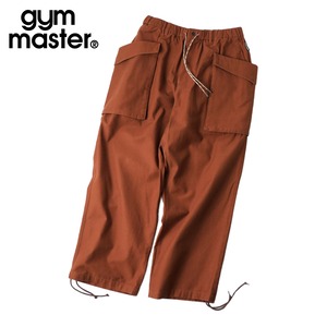 gym master ジムマスター バックサテン モンスターポケットパンツ メンズ ミリタリーパンツ コットン100% 大容量ポケット ワイドパンツ 春秋冬 G845763 テラコッタ