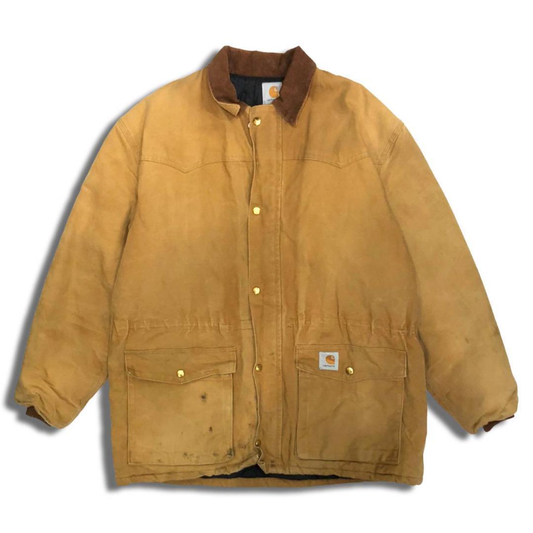 カーハート ダックコート ブラウン XLくらい Carhartt ダック 古着系 ダックジャケット ハンティングジャケット 古着 ビッグサイズ  ストリート 雰囲気系 スケーター | T.R.O.Y CLOTHING USED ＆　NEW powered by BASE