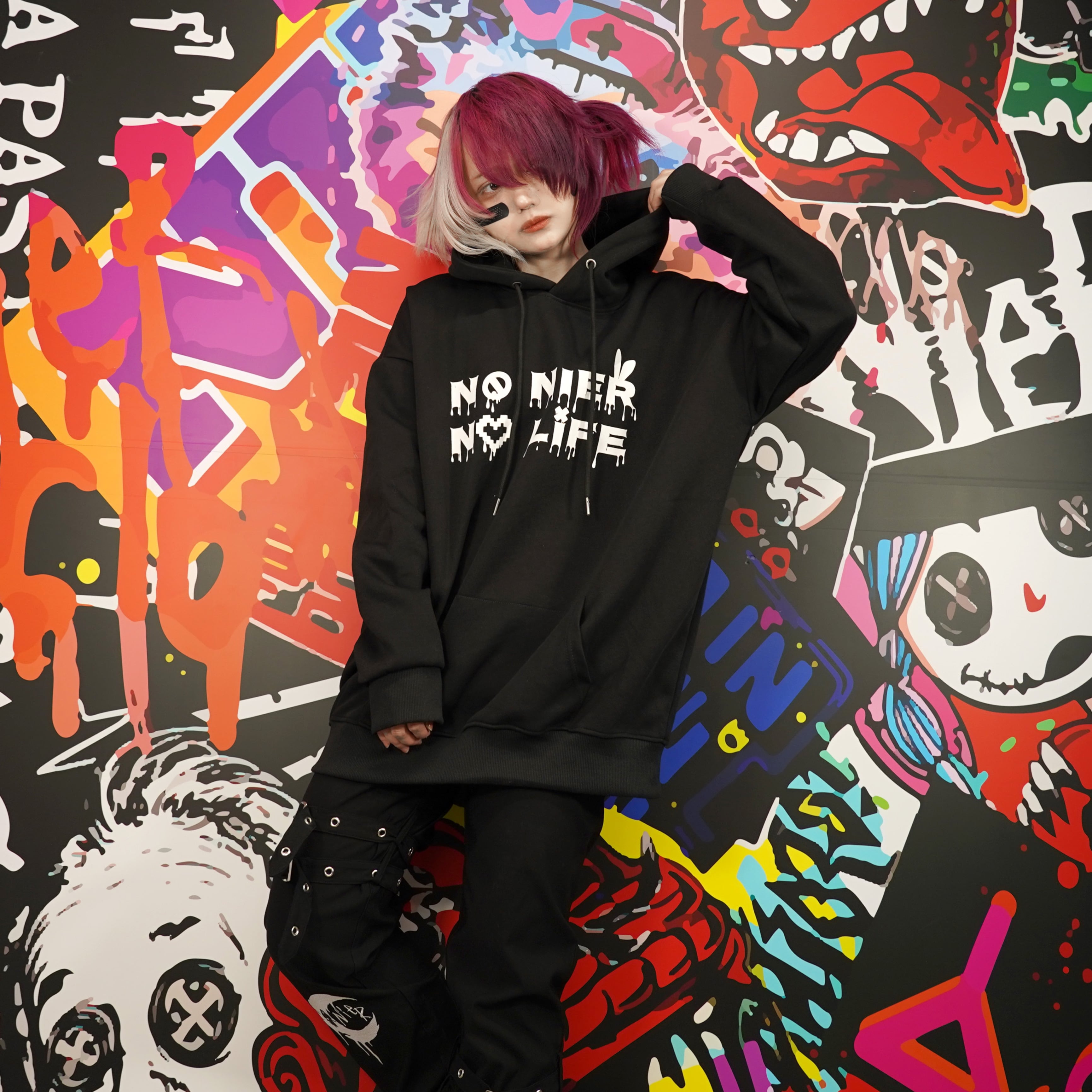 NO NIER NO LIFE ドロッププリントパーカー | NIER CLOTHING