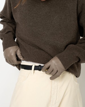 ssstein "EXTRA FINE WOOL KNIT CREW NECK LS〔MOCHA〕"
