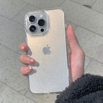 【iphone15対応】 おしゃれ シンプル キラキラ グリッター レンズ カバー クリアー 耐衝撃 抗指紋 防塵 iphone ハード ケース