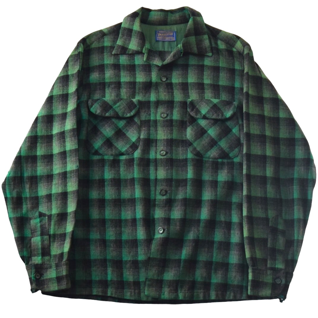 希少 50s Pendleton Wool Ombre Shirt