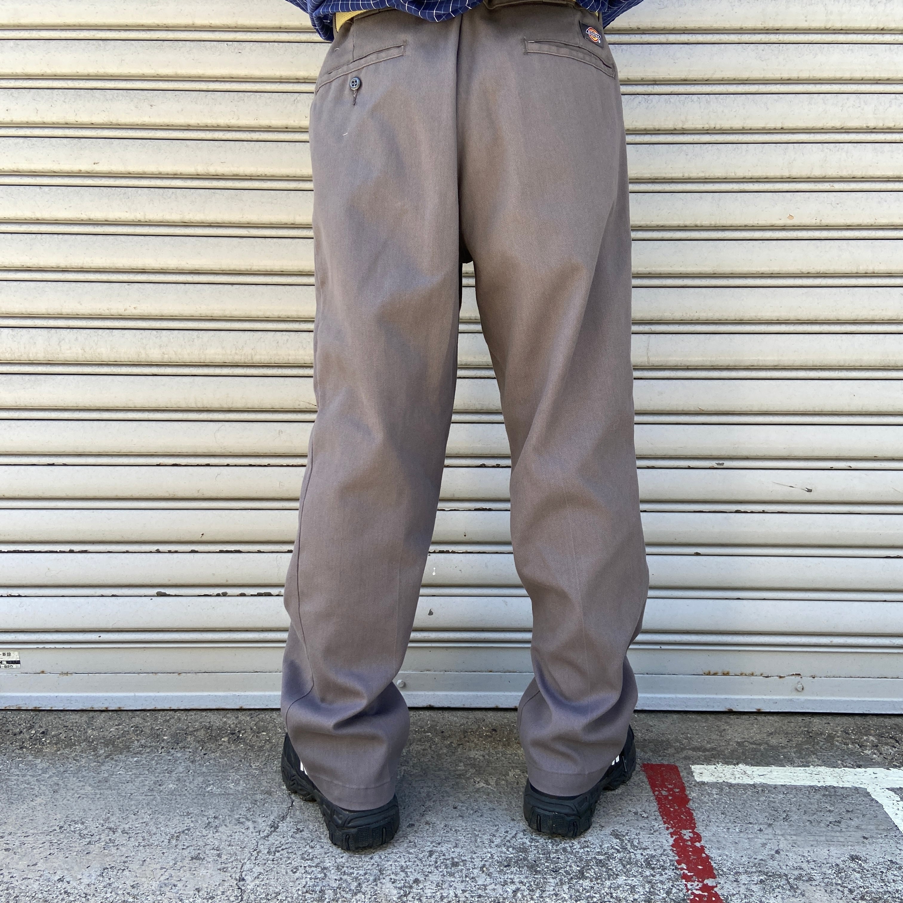 【Dickies】ディッキーズ　グレーワークパンツ　USA製ワークウェア