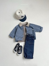 韓国子供服 / Atomeme / 26Autumn / Honeybee Fatigue Denime / 秋服 *S~XL*