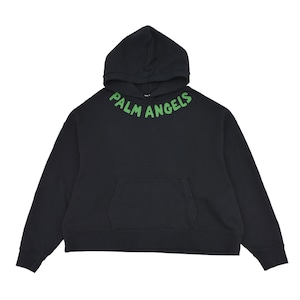 【Palm Angels】SEASONAL LOGO HOODY(BLACK/GREEN)