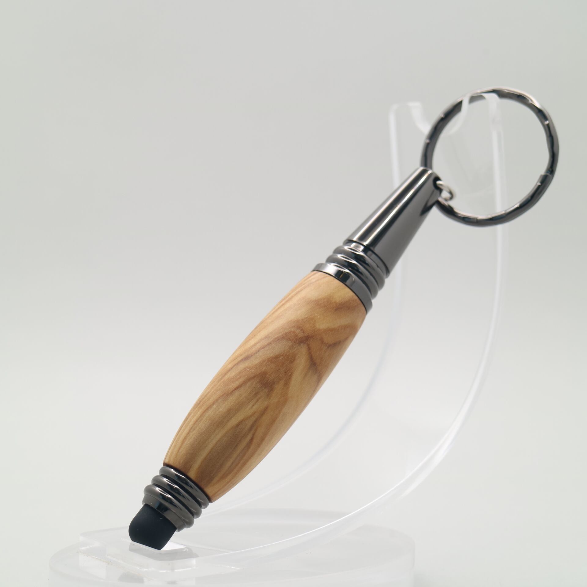 オリーブ(小豆島産) 木軸キーホルダー|250906 ボールペン・スタイラスタッチペン