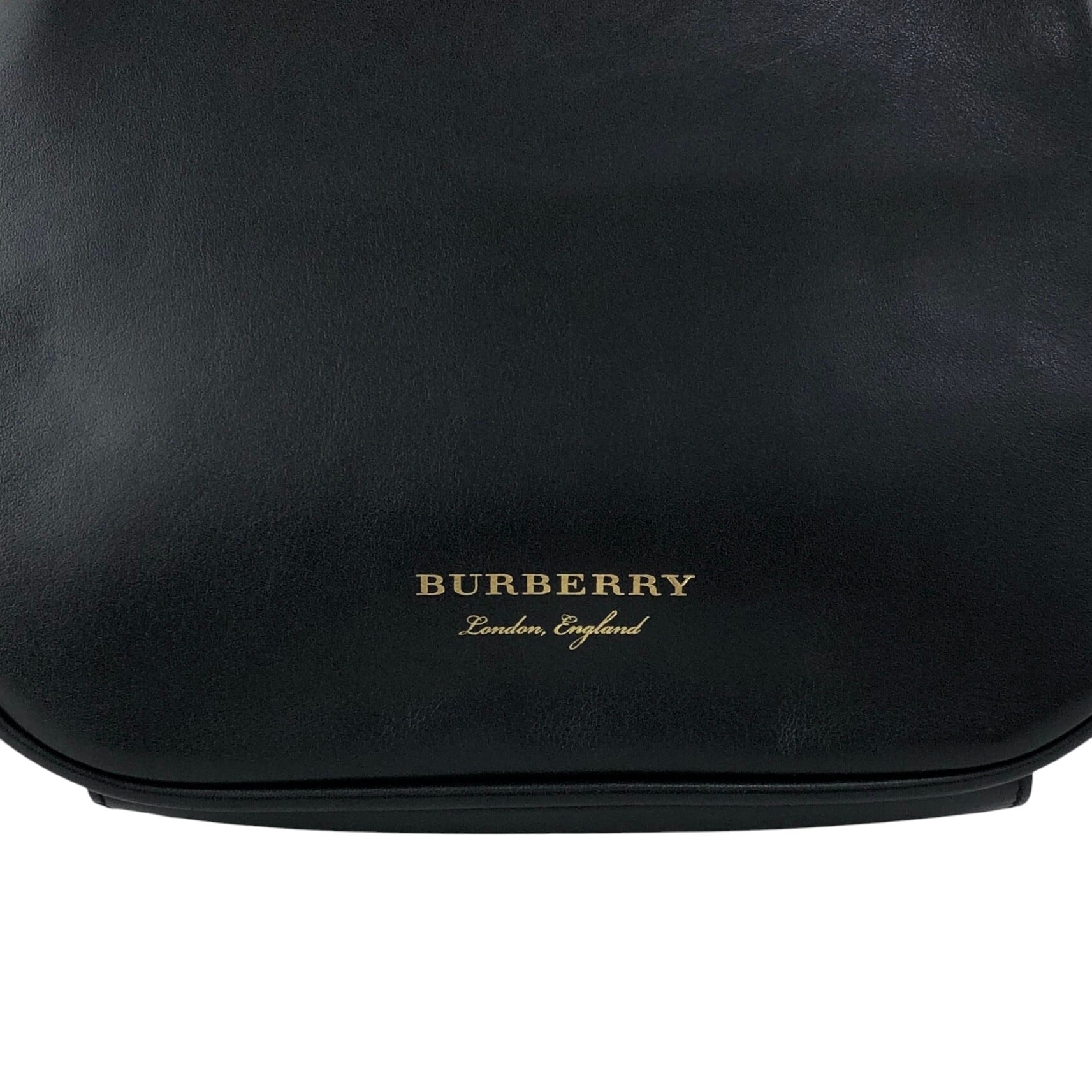BURBERRY バーバリー ショルダーバッグ ブラック がま口 レザー ミニ