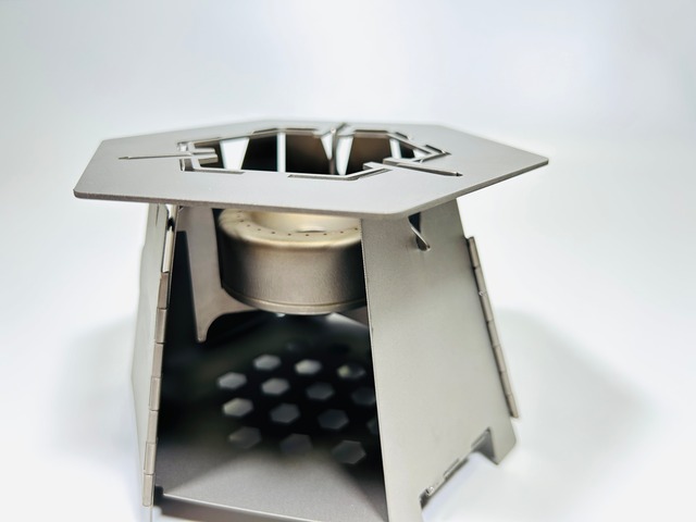 Ti Flat Trivet Wide（レーザー刻印・サンドブラスト処理）