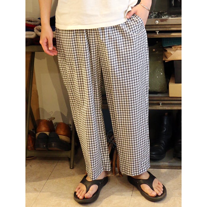 Porter Classic HEATHER GINGHAM CHECK PEACE PANTS ポーター