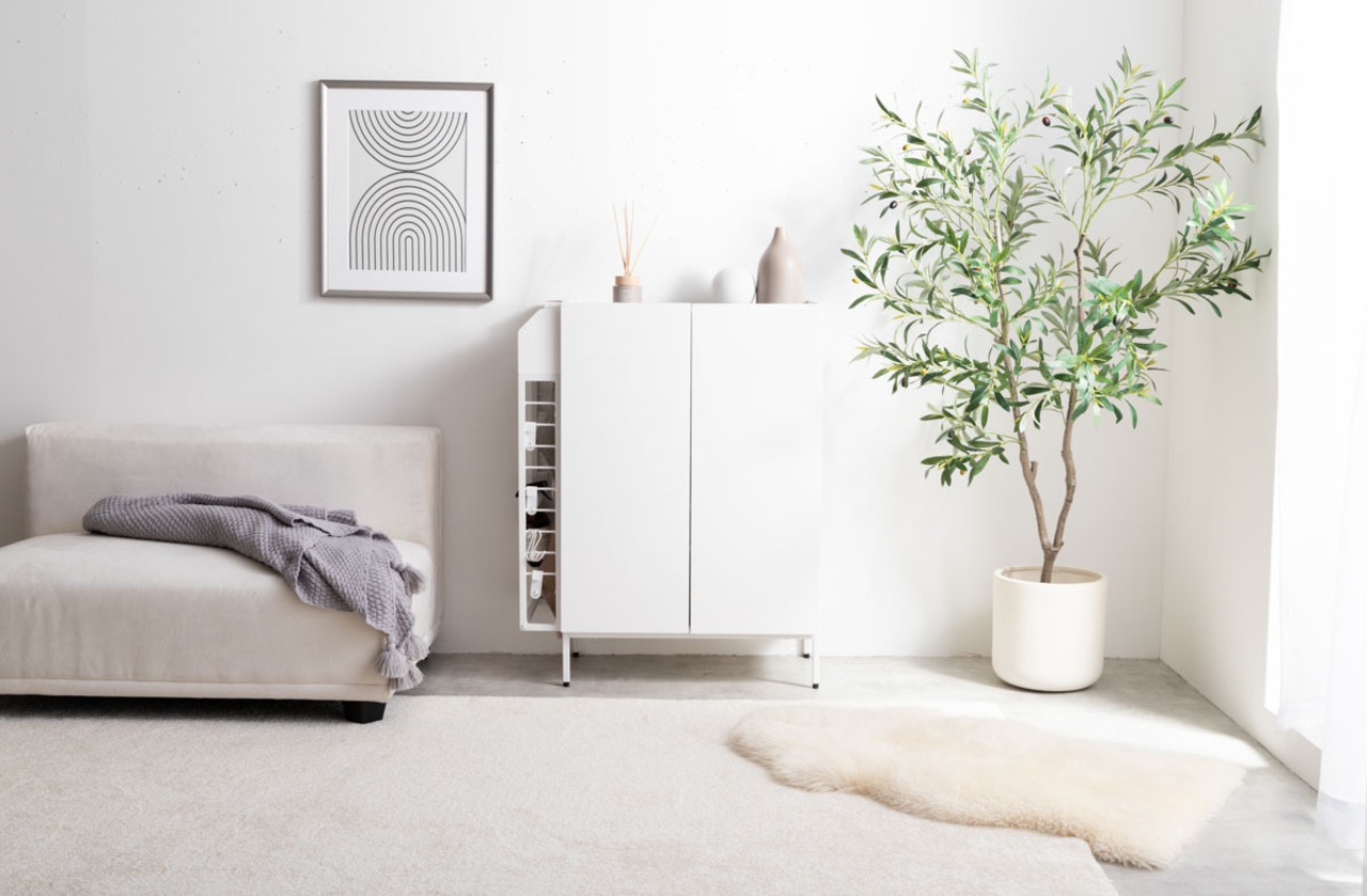 【幅70cm】Xue ラック付きキャビネット