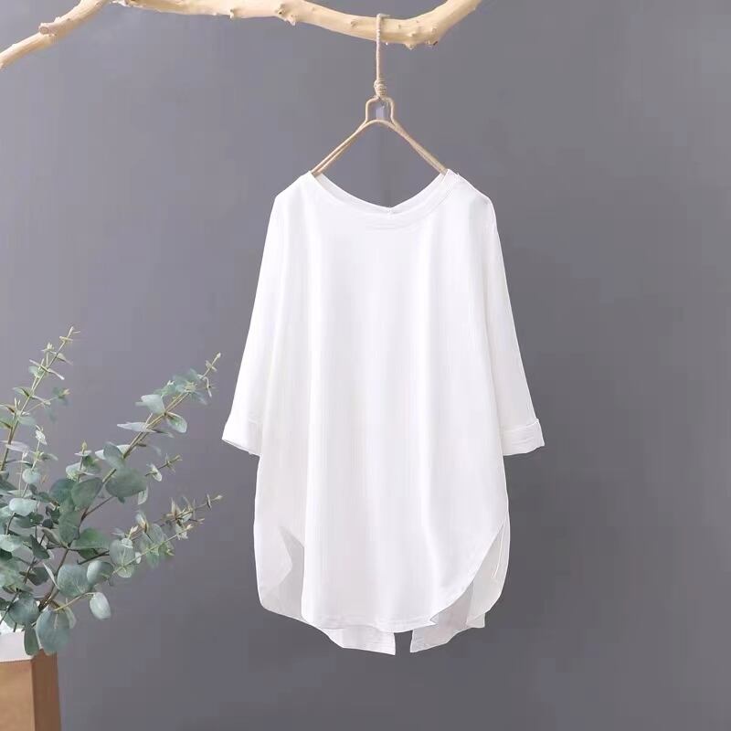 バックスリット クルーネックトップス  AJ−3365-6524