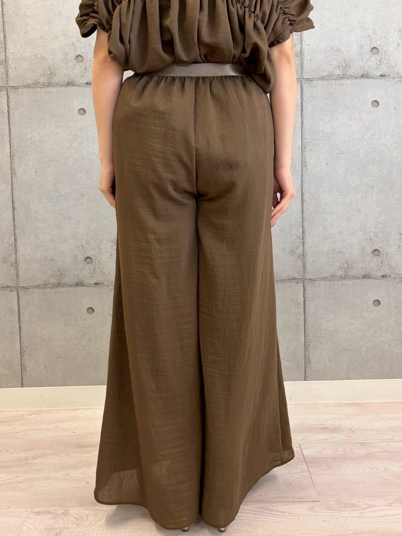 ロージー  Rosiee 涼し気ワイドフレアパンツ