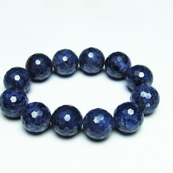 サファイア ブレスレット 128面カット 19mm  111-25357