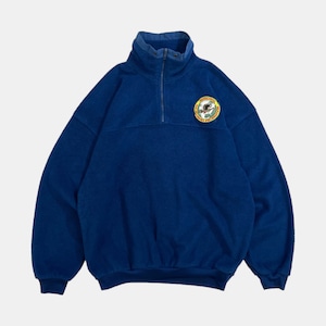 USED FIRST USA, half zip pull over fleece - blue