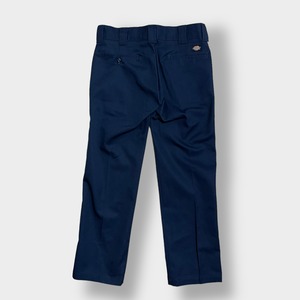 Dickies ワークパンツ スリム ストレート Slim Straight ローライズ ディッキーズ ネイビー メキシコ製 W30 US古着