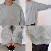 USコットンBIGスウェットPO/グレー