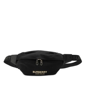 バーバリー ロンドン イングランド ソニー ボディバッグ バムバッグ ブラック ナイロン メンズ BURBERRY 【中古】