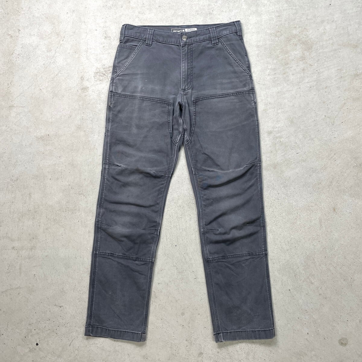 GVL　カーハート　ダブルニーダックペインターパンツ　古着　グレー　W38 carhartt ダック地 ペインターパンツ ダブルニー カーハート グレー 34