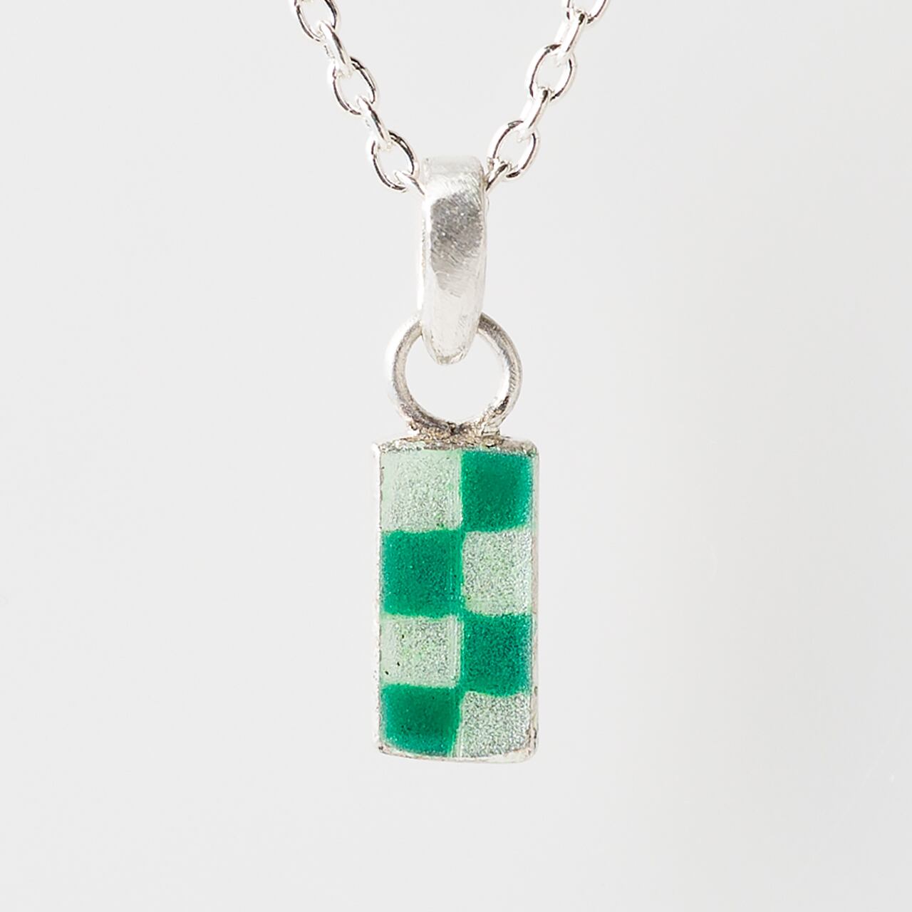 CHECK green & clear - necklace -
