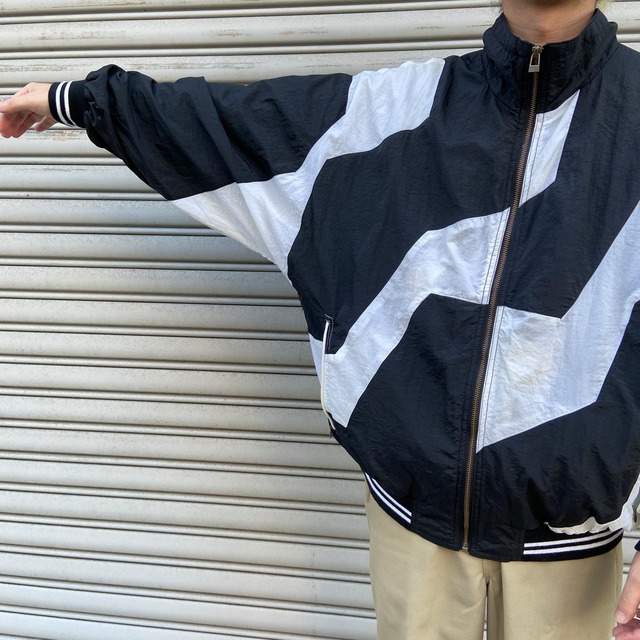 90s NIKE エアジョーダンコレクション ナイロンジャケット モノトーン L