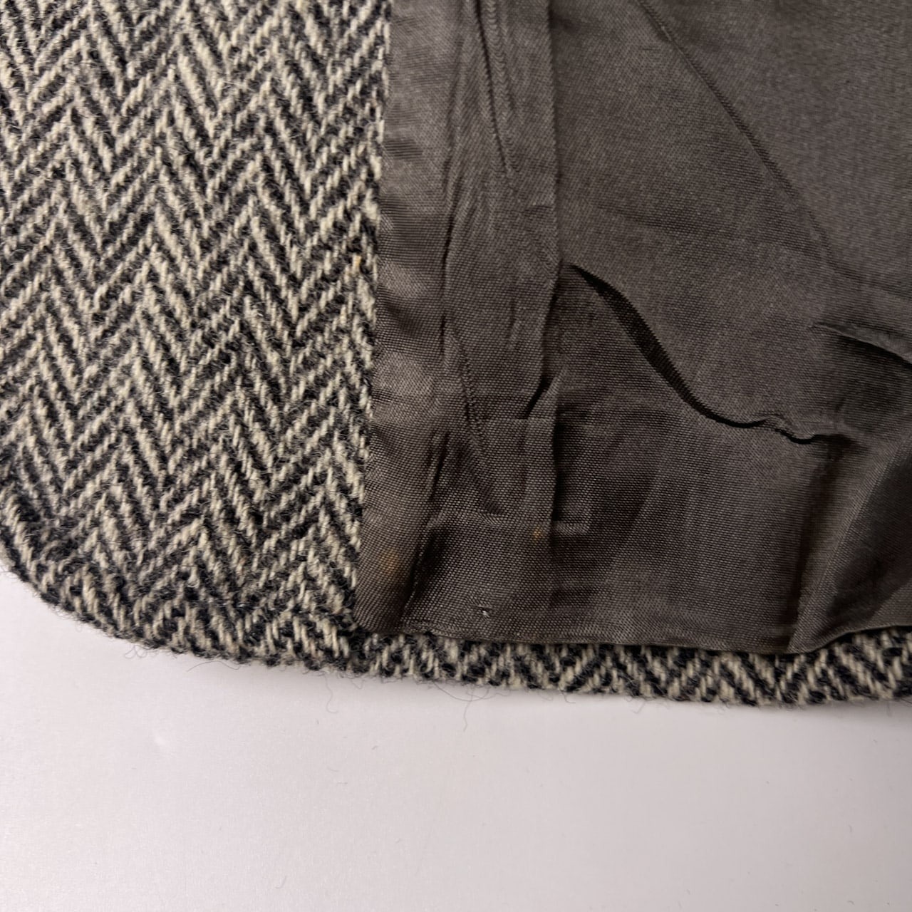 Harris Tweed ハリスツイード USA製 ヘリンボーン くるみボタン 2B テーラードジャケット グレー/80s 90s