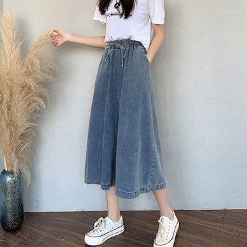 スキニーパンツ ワイドパンツ 韓国ファッション スラックスパンツ デニムパンツ 接触冷感ボトムス 夏 シフォン レディース 涼感 テーパードパンツ ウエストゴムパンツ ハイウエストパンツ ゆ